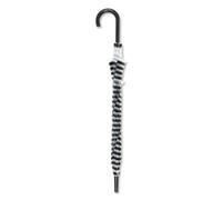 GALLOTTI Grand parapluie de pluie à ouverture automatique transparent, parapluie résistant de 82 cm de long, parapluie de pluie rayé Nero