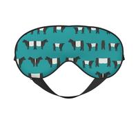 Galloway Masque de sommeil réversible Motif vache Idéal pour le camping, la méditation et les quarts de travail, ajustement parfait, pas de fuite de lumière