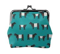 Galloway Porte-monnaie léger et minimaliste avec imprimé vache pour festivals de musique et concerts, Noir , Taille unique, Art Déco