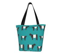 Galloway Sac fourre-tout réutilisable avec imprimé vache pour femme, grande capacité, sac à main tendance pour bureau, shopping, voyage