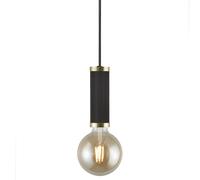 Nordlux Lampe suspendue Galloway – 1x40 W E27 noir-doré dimmable 5,5 cm 2011053003