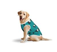 Galloway - T-shirt imprimé vache pour grands chiens, confortable en coton extensible pour chien, sans manches (3XL-5XL)