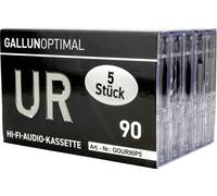 GALLUNOPTIMAL UR90 Cassettes Audio, pour 90 Min. Lot de 5 Cassettes vides.