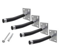 GALLUNOPTIMAL Kit de Support Mural pour pneus de Voiture pour 4 Jantes avec Gaine thermorétractable - Support de Pneu de Voiture - Support Mural pour Roue de Voiture - Jusqu'à 50 kg par Support de