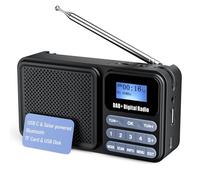 Gallypek Radio Dab Portable Dab Plus Radio FM avec Bluetooth 5.0 & 80 préréglages Radio de Cuisine avec câble ou Batterie 2200 mAh, Prise en Charge Solaire et USB Flash Drive/TF/AUX