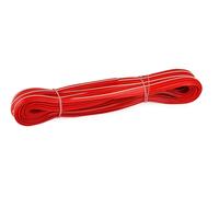 Galon 12 mm rouge avec liseré blanc - bande 20 mètres