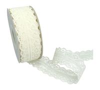 Galon en tissu ajouré pour accessoires et gainés, Beige | Ruban en tissu flexible, options de mise en forme et de fixation, accents texturés pour ourlets et poignets ou
