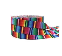 Galon Jacquard Ruban élastique à rayures de teinture cravate, 10 ans, 16mm, for emballage cadeau, décor couture(P1239)