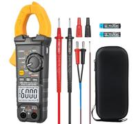 GALOOK Pince Ampèremétrique, 6000 Comptes Multimetre Automatique Numerique Professionnel, Voltmetre, Amperemetre pour Tension/Courant AC DC Résistance Continuité Capacité Diode Température NCV LIVE