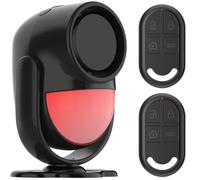 GALOOK Sirene Alarme Detecteur de Mouvement sans Fil Exterieur Interieur avec 2 TéLéCommande, Alarme antivol pour Maison, Piscine, Moto, Camping, Car, Porte, Garage, Voiture sans Fil, 125dB