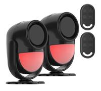 GALOOK Sirene Alarme Detecteur de Mouvement sans Fil Exterieur Interieur avec TéLéCommande, Alarme antivol pour Maison, Piscine, Moto, Camping, Car, Porte, Garage, Voiture sans Fil, 125dB (Lot de 2)
