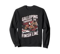 Galop à travers la ligne d'arrivée équestre Sweatshirt