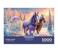 Galop de Cheval Rouge Puzzle 1000 Pièces Premium,Finition Mat Anti-Reflet,Pièces Épaises,Cadeau De Qualité 38x26cm/1000pcs