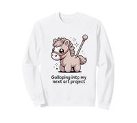Galop Into My Next Art Project Poney Mignon Sweatshirt