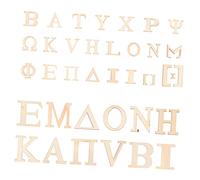 GALPADA 1 Jeu Découpes Grecques De Lettres Naturel Pour Bricolage Éducatif Et Décoration Murale Matériel De Création Diy 72 Pièces