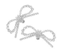 GALPADA 1 Paire Bretelles Amovibles à Nœud pour Chaussures de Mariée Clips Décoratifs Cristaux et Rhinestones pour Talons Accessoires Élégants pour Événements Spéciaux