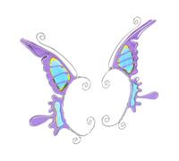 GALPADA 1 Paire De Clips D'oreilles Elfiques Élégants Pour Femmes, Clip D'oreille Délicat En Forme D'aile De Fée Non Perçante, Pince D'oreille Non Percée, Clip