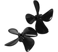 GALPADA 1 Paire D'hélices en Plastique pour Bateau Rc, Hélice de Bateau Radiocommandé Noire 4 Pales 4 Mm, Performance Maximale et Design Pratique pour Modélisme Naval