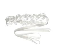 GALPADA 1 PC De Mariage Dentelle Pour La Main Ceinture Robe Creative Demoiselle D'Honneur Ruban Tissu De Mariée Satin Et Accessoires Taille Blanc Ceintures Sash Robes Dames Décor