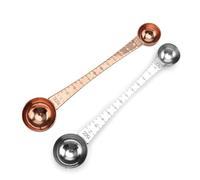 GALPADA 1 Pièce Cuillère Doseuse à Double Extrémité Acier Inoxydable Rose Or avec Graduation pour Mesure Précise Cuisine et Pâtisserie