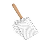 GALPADA 1 pièce Pelle à Litière pour Chat Inoxydable Design Ergonomique et Résistante pour Usage Domestique ou Animalerie avec Filtration Adaptés à Types de Litière