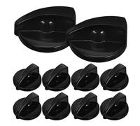GALPADA 10 Boutons de Remplacement Noirs pour Ventilateur sur Pied Table, Interrupteur Rotatif en Abs Contrôle de Vitesse, Maison Bureau