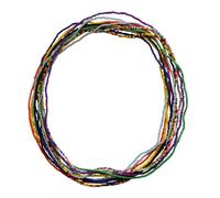 GALPADA 10 Chaînes de Taille pour Femme Ceintures de Corps à Perles Colorées Chaîne de Taille Élastique en Perles de Riz Multicolores pour Plage Fête et Danse Lot de 10 Pièces