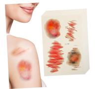 GALPADA 10 Feuilles Autocollants Cicatrices Temporaires Réalistes pour Peau de Tatouages Factices pour Blessures et Ecchymoses Décoration pour Fête April Fools et Halloween
