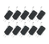 GALPADA 10 Micro Interrupteurs Électriques Étanches à Bouton Poussoir, Levier Charnière Long en Métal, 16a, pour Appareils Audio et Électroménagers