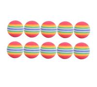 GALPADA 10 pièces Balles Entraînement Golf Mousse Légères Colorées Arc Ciel pour Pratique Intérieure Sécurité Mobilier et Vitres Couleur Aléatoire Couleur Aléatoire
