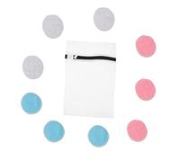 GALPADA 10 pièces Bamboo Fiber Makeup Remover Pads Double Layer Reusable Cotton Cosmetic Pads With Mesh Bag For Gentle Makeup Removal