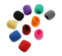 GALPADA 10 pièces Bonnette Microphone Mousse Colorée Protège Microphone Élastique et Portables Standard Facilitant Lidentification
