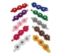 GALPADA 10 Pièces Collier Nœud Floral Ajustable pour Chien et Chat, | Détachage Rapide, Entretien Facile, pour Chiot et Chaton, Photos et Promenades Quotidiennes Style Aléatoire