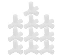 GALPADA 10 Pièces Connecteur à Quatre Voies Support Robuste et Usage Polyvalent en Plastique Blanc pour Tringle de Placard 12mm pour Penderies et Sèche-Linge