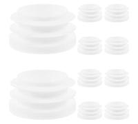 GALPADA 10 Pièces Embout de Crosse de Hockey en Plastique PP Blanc | Protège la Poussière, Soutien et Équilibre Supplémentaires, pour Bâtons de Hockey sur Glace et Terrain