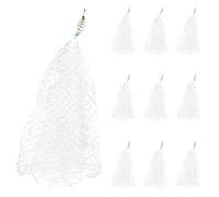 GALPADA 10 Pièces Filet Collant Filet de Pêche Portable, Maille Fine, Nylon et Fer, Léger et Portable, pour Pêche en Extérieur, Capture de Poissons, Crevettes et Crabes