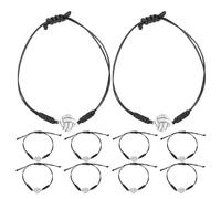 GALPADA 10 pièces Lot de Bracelets Tissés Réglables à Breloques Volley-ball Bracelets Amitié Unisexes pour Ados et Adultes Cadeaux Sportifs pour Fête et Esprit Équipe