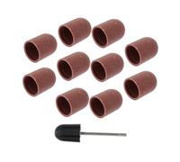 GALPADA 10 pièces Manicure Nail Polisher Sanding Caps Lightweight Nail Drill Bit Caps For Electric Files