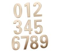 GALPADA 10 pièces Numéros de Porte Dorés de Autocollants Adhésifs pour Numéros Adresse pour Hôtels Chambres Privées Bars Karaoké et Salons de Thé Installation Facile et Durable