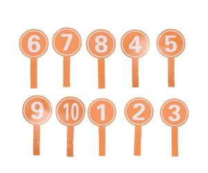 GALPADA 10 Pièces Pagaies Chiffres, Tableaux de Vote en Mousse Orange, 1-10, Légères et Portables, pour Performances et Événements Sportifs