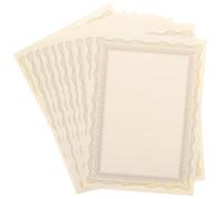 GALPADA 10 Pièces Papier Certificat A4 Vierge Imprimable et Manuscrit pour | Coins Arrondis, Teinte Kaki, Intérieur pour Diplôme et Remerciement, Texte Personnalisé, Rangement Pratique