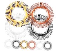 GALPADA 10 pièces Peigne Circulaire Extensible Flexible pour Cheveux Naturels Femmes Accessoire Pratique Antidérapant pour Coiffure Quotidienne Aléatoires Couleur Couleur Aléatoire