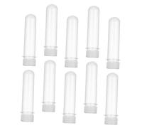 GALPADA 10 pièces Tubes à Essai Transparents Réutilisables avec Bouchons Tubes de Rangement Portables pour Perles et Petits Objets Pratique