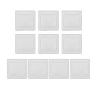 GALPADA 10 Plaques Murales en Plastique Blanc pour Interrupteurs Doubles, Installation Pratique et Usage, Décor Élégant pour Rénovation et Décoration Intérieure