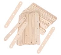 GALPADA 100 Bâtonnets de Glace en Bois Naturel Percés, Mini Bâtonnets à Cake Pops Alimentaires, 5 Trous pour Bricolage Créatif et Fabrication de Sucettes, Loisirs Artisanaux