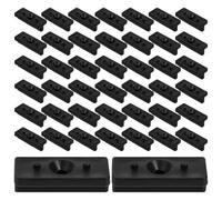 GALPADA 100 Clips de Terrasse en Abs Noir pour Terrasse en Composite Système de Fixation Pratique et Haute Durabilité Pack de 100 Pièces