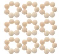 GALPADA 100 Perles Demi-boule en Bois Naturel Khaki, Faciles à Peindre et Sûres, pour Guirlandes et Bricolage Créatif pour Garçon et Filles