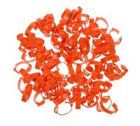 GALPADA 100 Pièces Anneaux de Jambe pour Poulet Fermier en Abs Orange Grip Ferme et Antidérapant, Bagues Identification Oiseaux pour Élevage et Suivi Facile