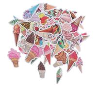 GALPADA 100 pièces Autocollants Glacés Décoratifs Stickers Ice pour Ordinateur Valise Bouteille Eau Stickers Décalcomanies Dessert Lot