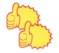GALPADA 100 pièces Étiquette Prix Papier Non Adhésive Forme de Pouce Jaune pour Magasin et Épicerie Pratique et Visible pour Étiquetage des Produits